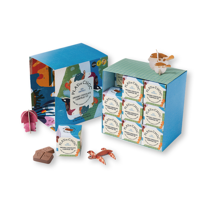 PLAYin CHOC ToyChoc Box Sea Animals GIFT SET 18g