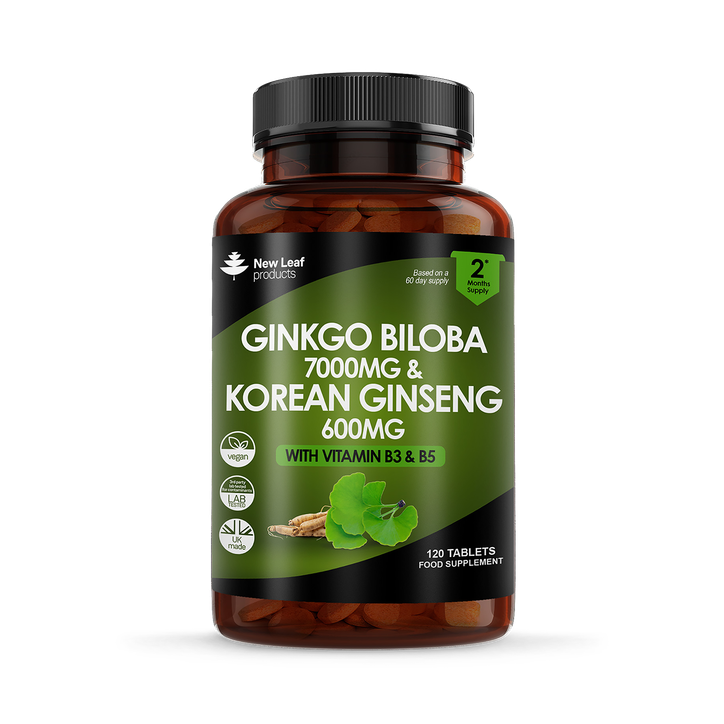 Ginkgo Biloba, Korean Ginseng Tablets 120 tablets image 1