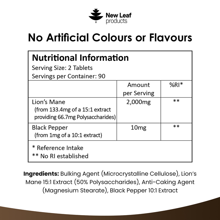 Lions Mane Tablets 180 tablets image 3