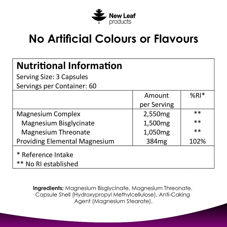 Magnesium Threonate Glycinate Complex Capsules 180 capsules image 3