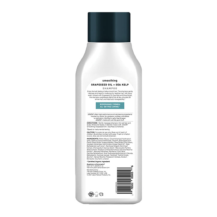 Jason Smoothing Grape Oil + SeaKelp Shampoo 473ml image 2