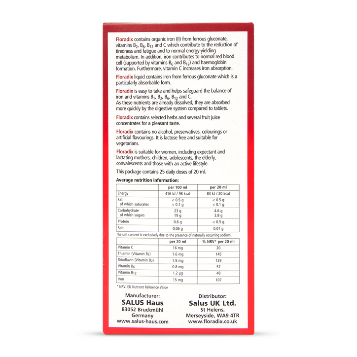 Floradix Liquid Iron Formula 500ml image 2
