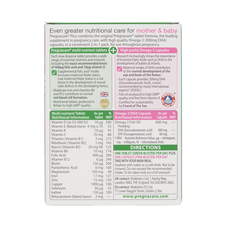 Vitabiotics Pregnacare Plus 56 Tablets image 2