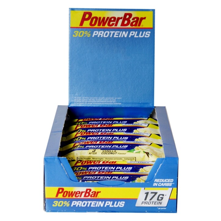 Powerbar ProteinPlus Vanilla Coconut Bar 15 x 55g image 1