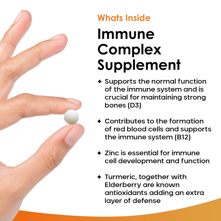Immune Complex with Vitamins, Zinc, Turmeric, Elderberry Tablets 120 tablets image 3
