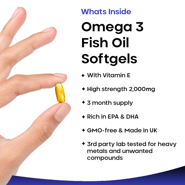 Omega 3 Fish Oil Softgel Capsules 180 softgels image 3