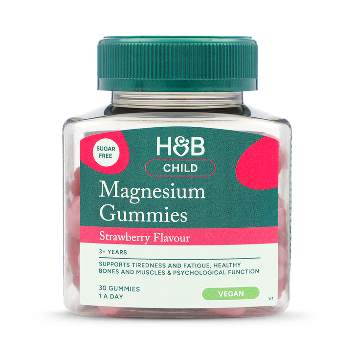 Holland & Barrett Vegan Kids Magnesium Strawberry Flavour 30 Gummies
