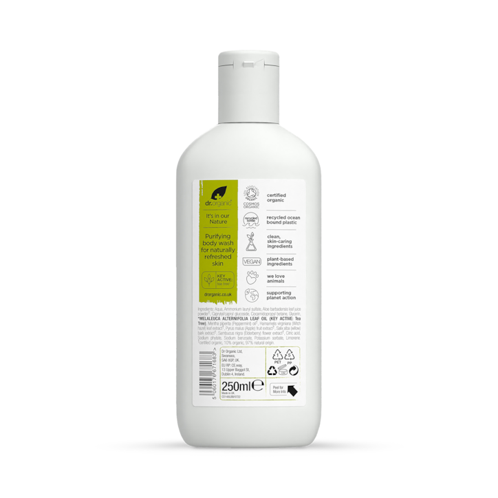 Dr Organic Tea Tree Body Wash 250ml image 2