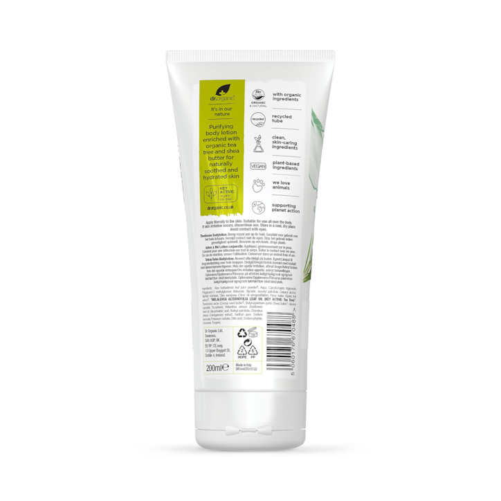 Dr Organic Tea Tree Body Lotion 200ml image 2