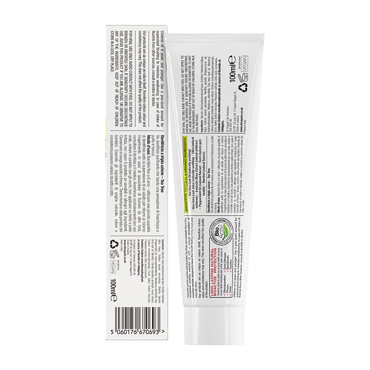 Dr Organic Tea Tree Toothpaste 100ml-2