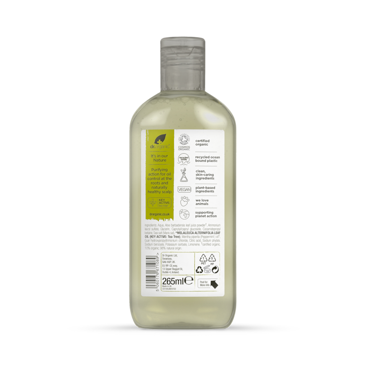 Dr Organic Tea Tree Shampoo 265ml image 2