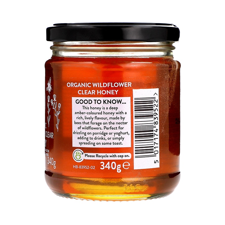 Holland & Barrett Organic Wild Flower Clear Honey 340g-3