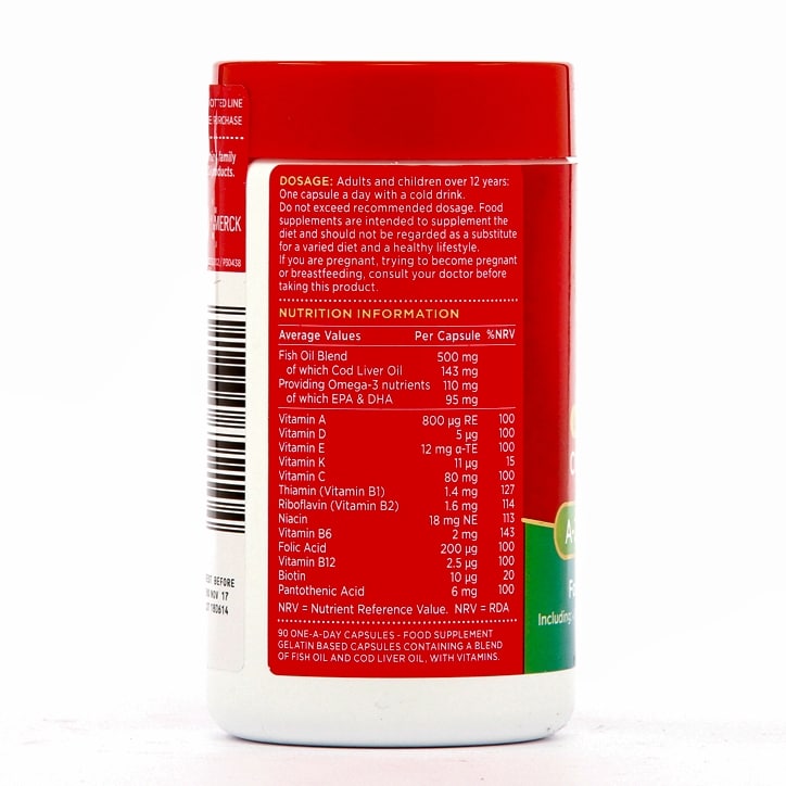 Seven Seas Cod Liver Oil plus Multivitamins 90 Capsules image 2