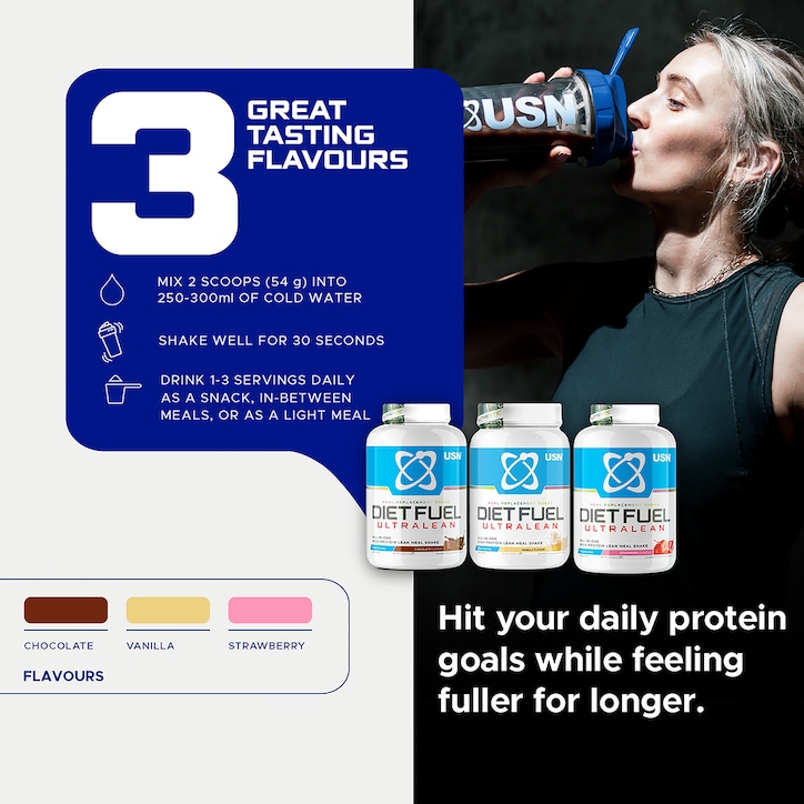 USN Diet Fuel Meal Replacement Shake Chocolate 1kg image 5