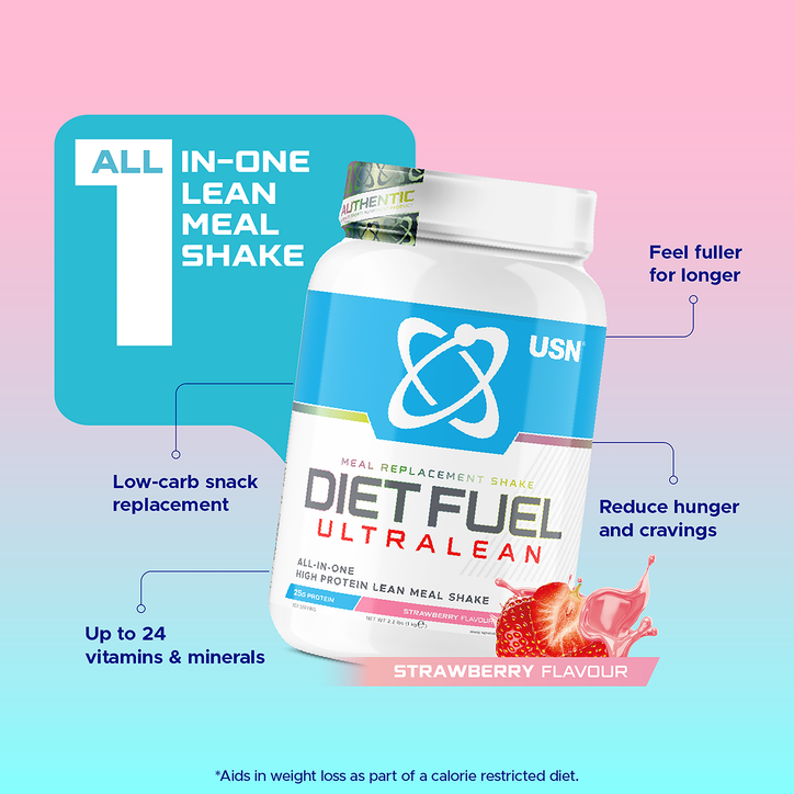 USN Diet Fuel Meal Replacement Shake Strawberry 1kg image 3