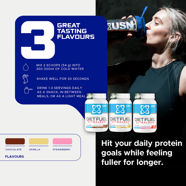 USN Diet Fuel Meal Replacement Shake Strawberry 1kg image 5