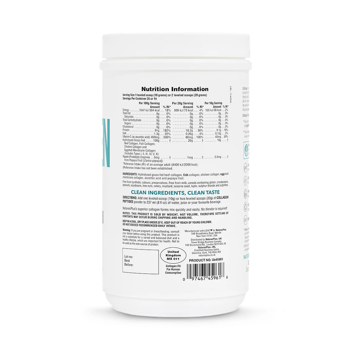 NaturesPlus Collagen Peptides Powder with Vitamin C 280G image 2