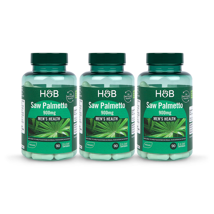 Holland & Barrett  Saw Palmetto Capsules 900mg 3 Months Supply Bundle image 1