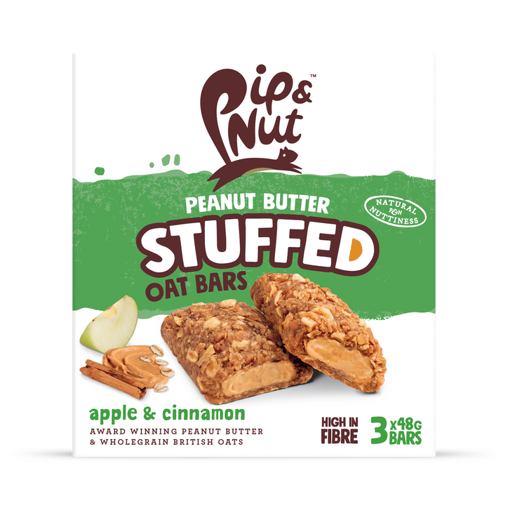 Pip & Nut Peanut Butter Stuffed Oat Bar Apple & Cinnamon 3x 48g