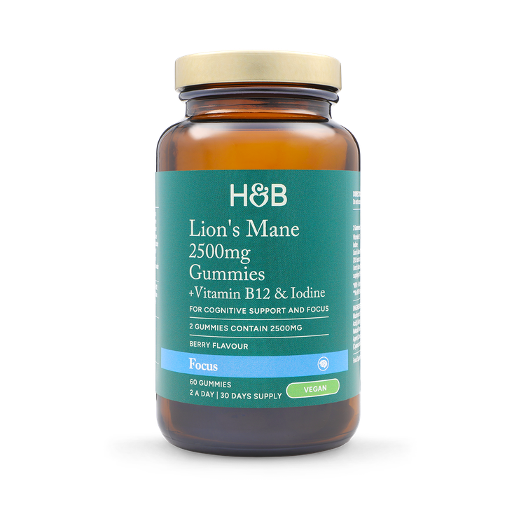 Holland & Barrett Lions Mane Berry Flavour 2500Mg 60 Gummies