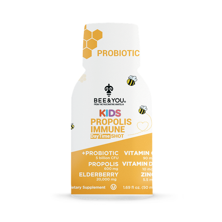 BEE&YOU Kids Propolis Immune DayTime Shot - Probiotic, 50 ml x 12 - Immune Support