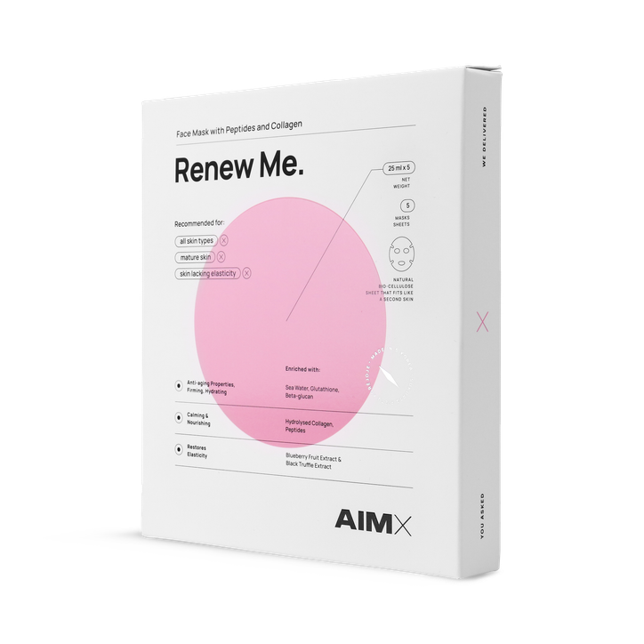 Aimx Sheet Mask With Peptides And Collagen Renew Me 5 Sheets 25ml image 1