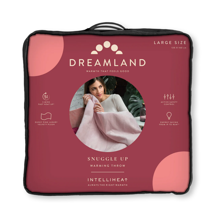 Dreamland Snuggle Up Warming Throw 120X160cm Pink 16708C