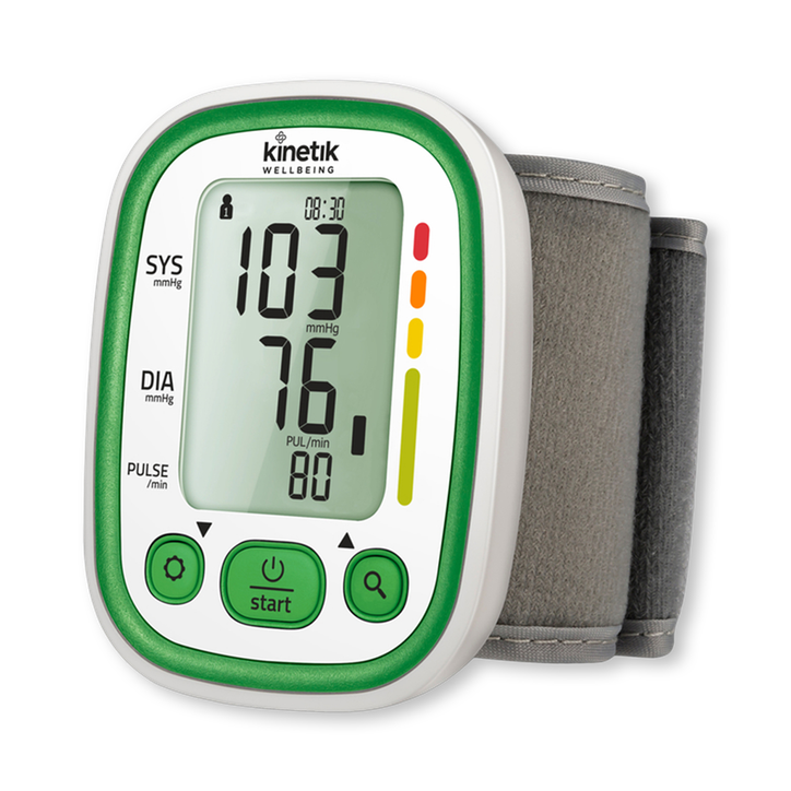 KINETIC Kinetik Wrist Bp Monitor White/Green Wbp3