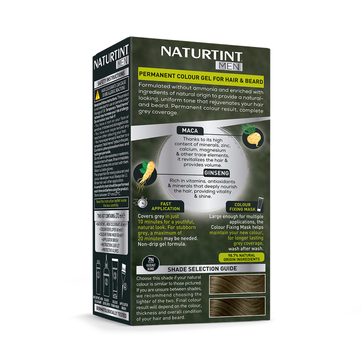 Naturtint Men Permanent Hair Colour Gel 7N Hazelnut Blonde 170ml image 2