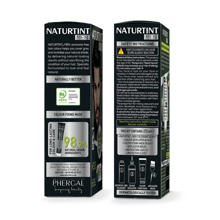 Naturtint Men Permanent Hair Colour Gel 7N Hazelnut Blonde 170ml image 3