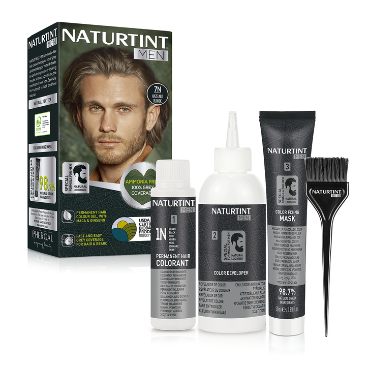 Naturtint Men Permanent Hair Colour Gel 7N Hazelnut Blonde 170ml image 4