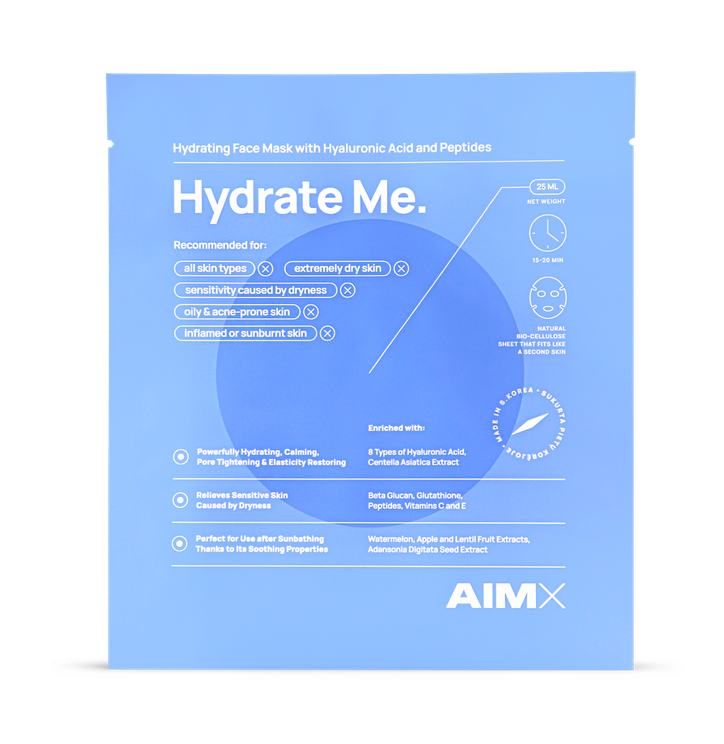 Aimx Moisturising Sheet Mask With Peptides Hydrate Me 25ml image 2