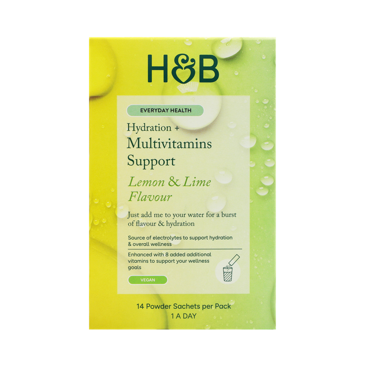 Holland & Barrett Light Hydration + Health Wellness Support Lemon Lime Flavour 14 Sachets