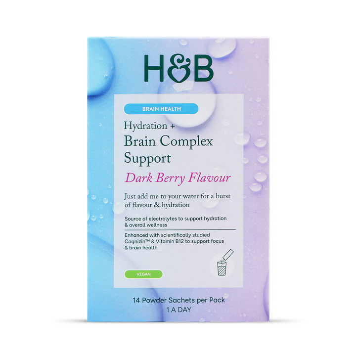 Holland & Barrett Dark Hydration + Brain Ginseng Support Berry Flavour 14 Sachets