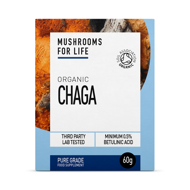 Mushrooms For Life Organic Chaga Pure Grade Extract Powder 60g - 60 g