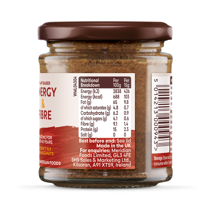 Meridian Natural Hazelnut Butter Whole Nut Spread 170g image 3