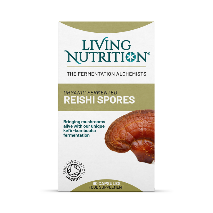 Living Nutrition Organic Fermented Reishi Spores 60 Caps