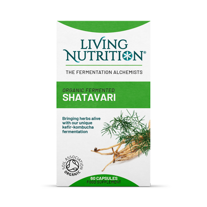 Living Nutrition Organic Fermented Shatavari 60 Caps - 60 Capsules