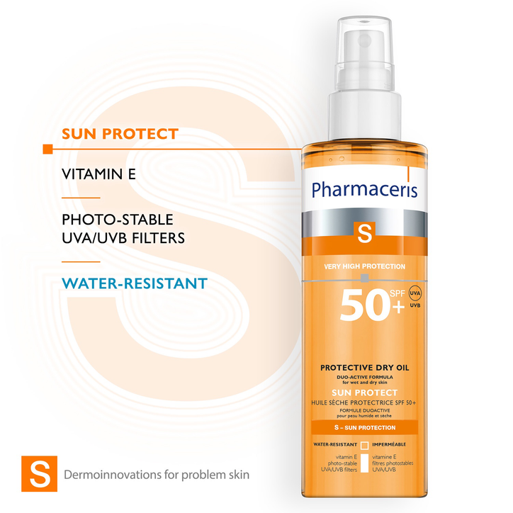 Pharmaceris S - Protective Dry Oil SPF 50 Duo-Active Formula 200ml image 2