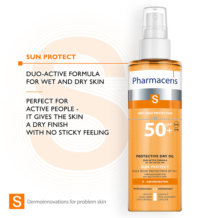 Pharmaceris S - Protective Dry Oil SPF 50 Duo-Active Formula 200ml image 4