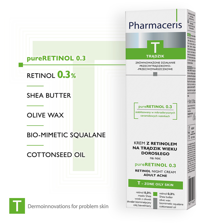 Pharmaceris T - Pure Retinol 0.3 Anti-Acne Retinol Night Cream 40ml image 4