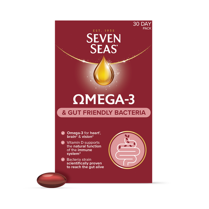 Seven Seas Omega3 Gut Friendly Bacteria 30 Capsules