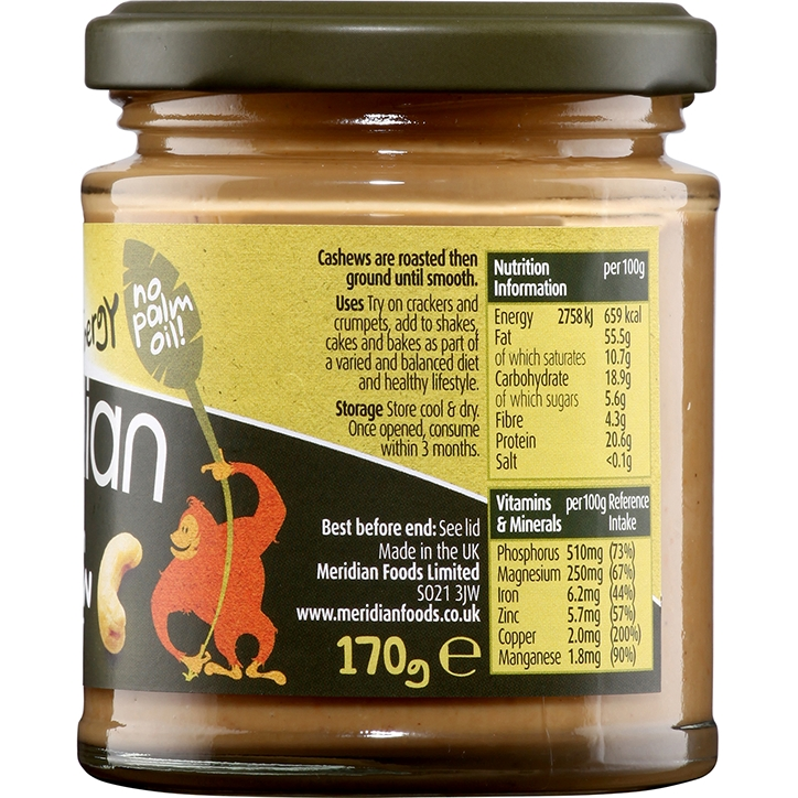 Meridian Smooth Cashew Butter 170g image 2