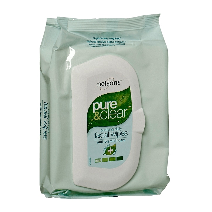 Nelsons Pure & Clear Anti-Blemish Cleansing Wipes image 1
