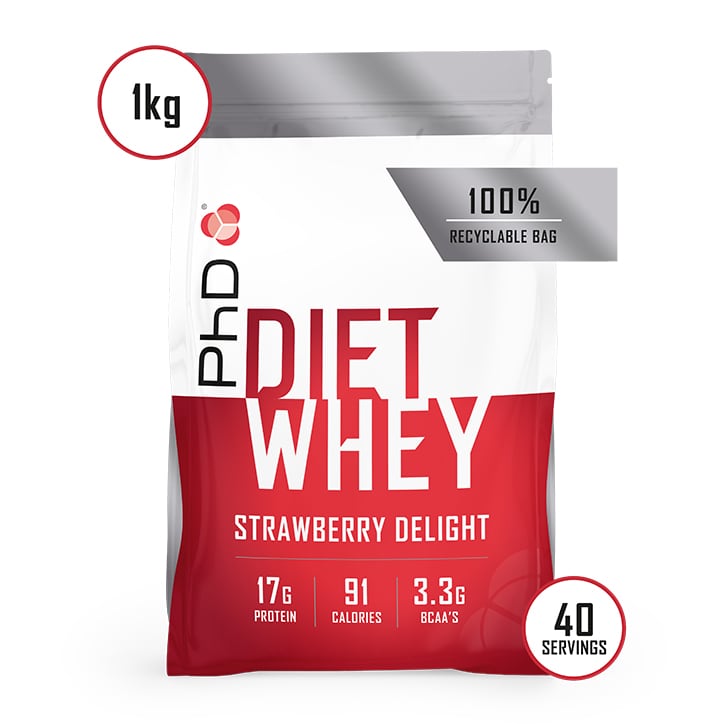 PhD Diet Whey Powder Strawberry Delight 1000g-2
