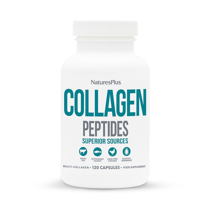 NaturesPlus Collagen Peptides with Vitamin C, 120 Capsules - 120 Capsules