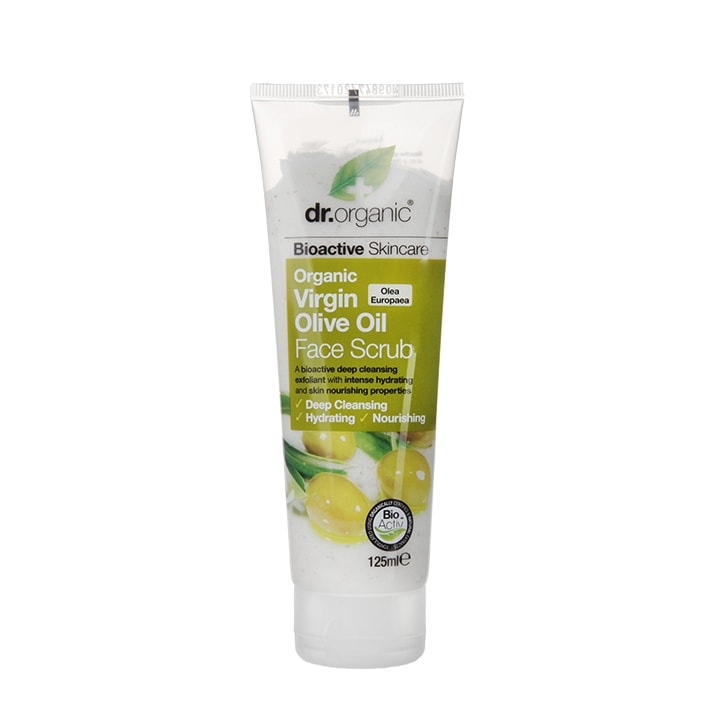 Dr Organic Virgin Olive Oil Face Scrub 125ml image 2