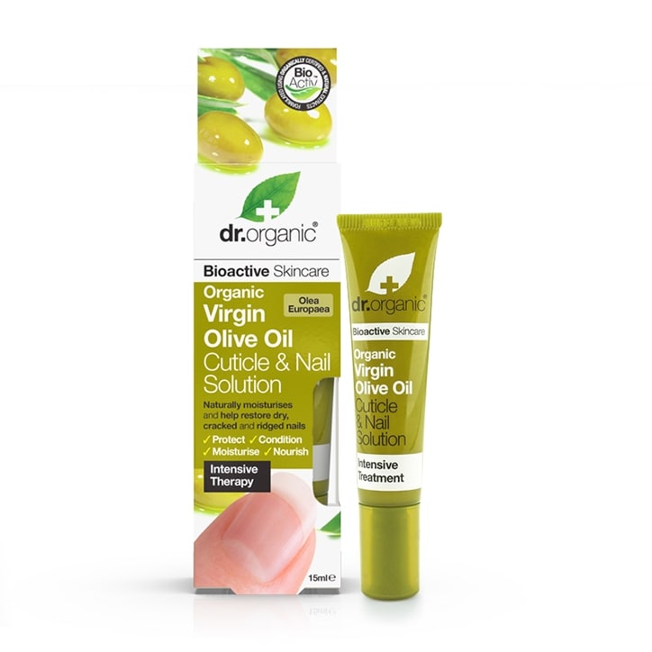 Dr Organic Virgin Olive Oil Cuticle & Nail Solution 15ml-1