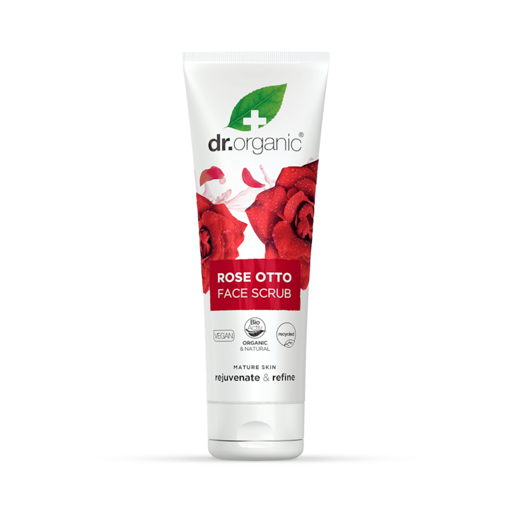 Dr Organic Rose Otto Face Scrub 125ml image 1