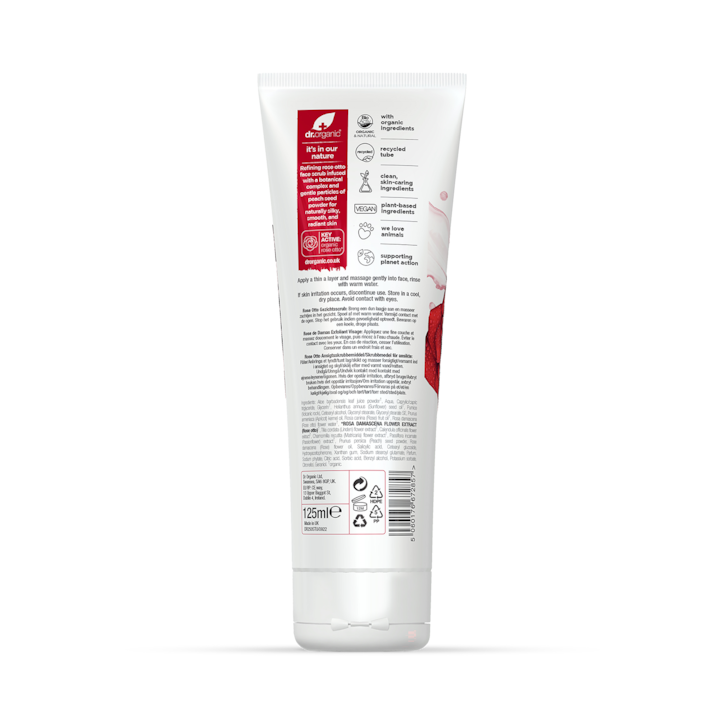 Dr Organic Rose Otto Face Scrub 125ml image 2
